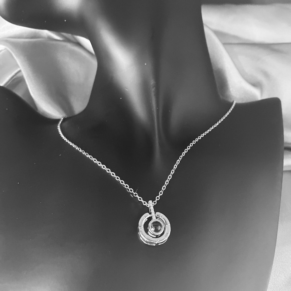 Hidden I Love You on Magnifying Necklace - Picture 3 of 10